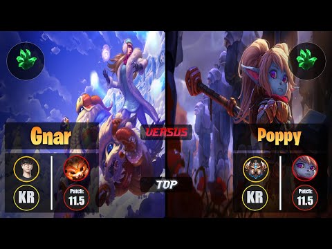 Roach GNAR (Top) [Grasp of the Undying] VS POPPY - Challenger KR Patch 11.5