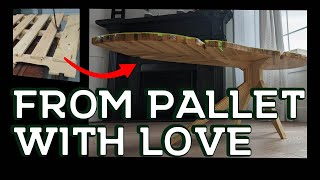 Leaf Pallet Coffee Table / Epoxy / From Pallet With Love