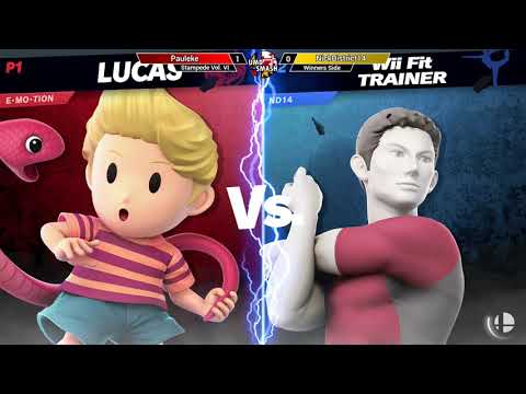 NickDistrict14 (Wii Fit Trainer) vs Pauleke (Lucas)  - Stampede Vol. VI @ UMD - Winners Round 2