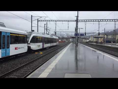 Thurbo GTW Arriving Wattwil. 13.03.2018