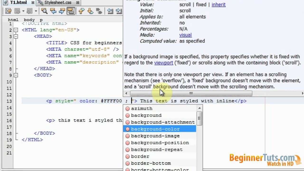 CSS (cascading style sheets) for beginners  #1 - Introduction to styling with CSS