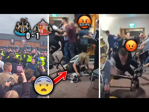 Sunderland vs Newcastle Fans FIGHT Before & After Sunderland’s Tyne-Wear Derby Win 😱