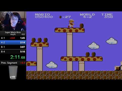 Super Mario Bros. any% speedrun in 5:15