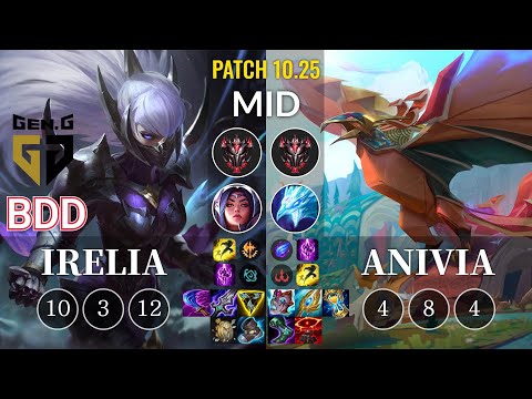 GEN Bdd Irelia vs Anivia Mid - KR Patch 10.25