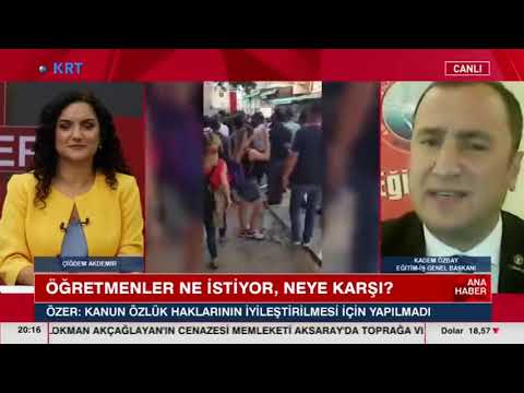 Genel Başkanımız Kadem Özbay, Krt Tv Ana Haber Bülteninde Öğretmenlik Meslek Kanunu ile ilgili açıklamalarda bulundu.  | EĞİTİM İŞ