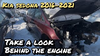 Kia Sedona 2015 to 2021 – What’s Behind the Engine (Junkyard Tear-Down View)”