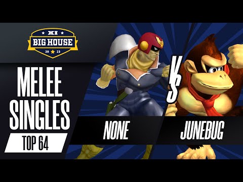 n0ne (Captain Falcon) vs Junebug (Donkey Kong) - Melee Singles Top 64 - The Big House 11
