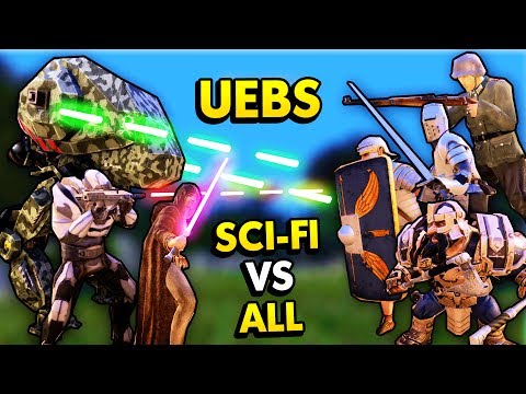 UEBS - SCI FI FACTION VS ALL OTHER FACTIONS! (Ultimate Epic Battle Simulator / UEBS Gameplay)
