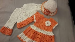 Download lagu Crochet Baby Girl frocks Moder Design 2025//Crochet Baby Dress with Fabric Skirt ❤ mp3