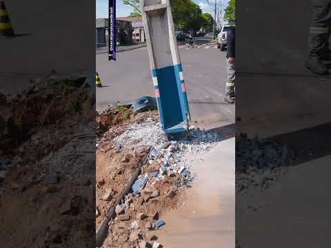 Acidente em frente a praça da concha em Loanda PR.