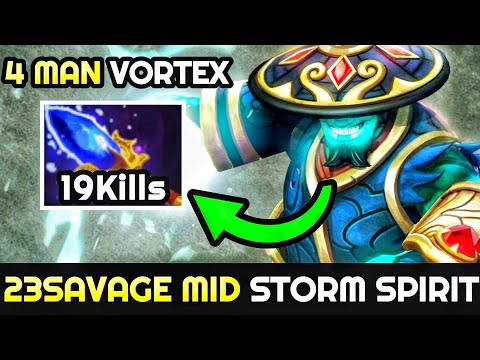 23SAVAGE Mid Storm Spirit - Beautiful Plays Epic Pro Vortex 4 Man 7.24 Dota 2