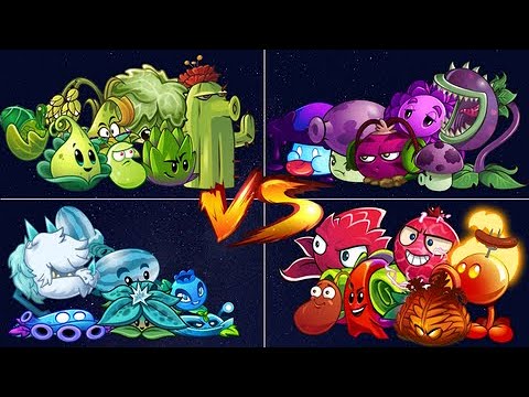 PvZ 2 Challenge - Random Team Battles by Plants Color - Who Will Win? - Team Plants Vs Team Plants