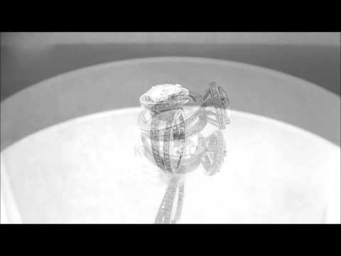 18K WHITE GOLD ROUND DIAMOND ENGAGEMENT RING ANTIQUE DECO SPLIT BAND 2.65CTTW - KNR INC - 434