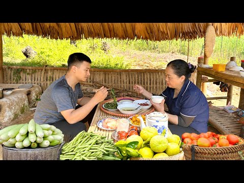 Video Full: 60 Days Build Garden - Harvest Fruit Green bean,Tomato,Corn - Cooking - Live Whit Nature