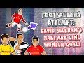 ↗️FOOTBALLERS ATTEMPT: David Beckham's Halfway Line Goal!↗️ (Feat Sancho, Suarez, Ronaldo and more!)