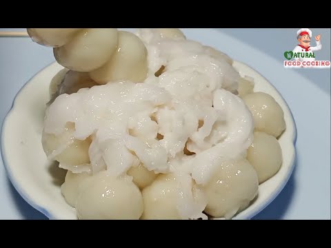 Glutinous Rice Flour Ball With Coconut Sugar Filling (Nom Plae Ai)