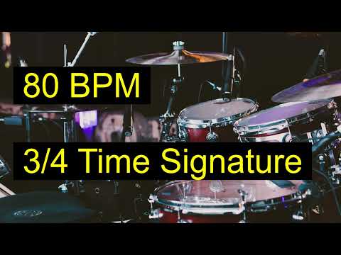80 BPM - 3/4 Drum Loop ( 10 Minutes! Perfect for METRONOME )