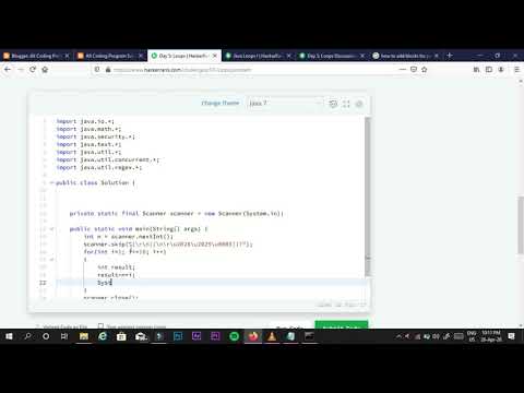 Hackerrank Day5 Loops Solutionmultiplication Table In Java