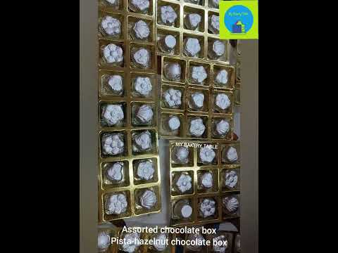 Assorted Praline Homemade Chocolate Box || Pista-hazelnut homemade Chocolate box || chocolate box ||
