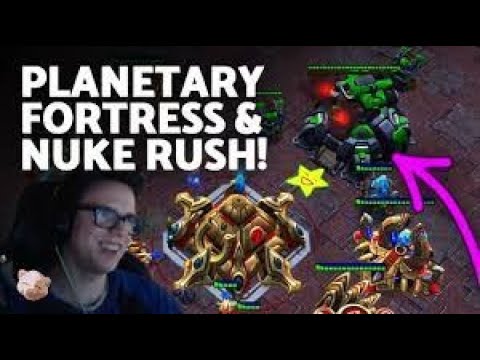 We paid a Pro to do Troll Builds: Planetary Fortress & Nuke Rush | Twitch Plays Gabe  - StarCraft 2