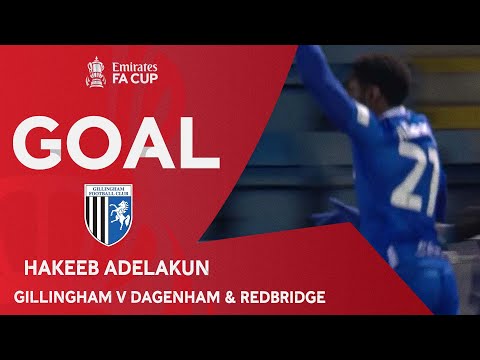 GOAL | Hakeeb Adelakun | Gillingham v Dag & Red | Second Round Replay | Emirates FA Cup 2022-23