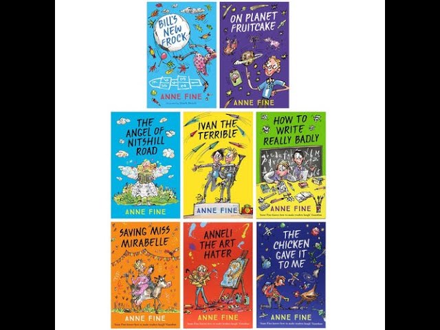 Vídeo relacionado con Anne Fine Collection 8 Books Set (Bill's New Frock, On Planet Fruitcake, The Angel of Nitshill Road, Ivan the Terrible, How to Write Really Badly, Saving Miss Mirabelle, Anneli the Art Hater & 1 More)