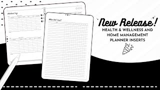 Health & Wellness + Home Management Planner Inserts! 🤩 | P2P New Release 🎉 | Customizable Planner!