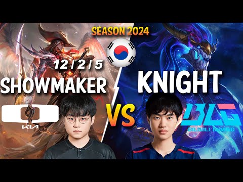 DK ShowMaker vs BLG Knight - ShowMaker YONE vs Knight AURELION SOL Mid - Patch 14.6 KR Ranked lolrec