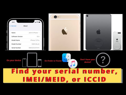 Find the Serial number, IMEI, MEID, or ICCID on your iPhone, iPad, or iPod touch