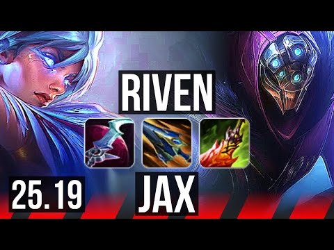 RIVEN vs JAX (TOP) | 8 solo kills, Legendary, 21/2/3, 38k DMG | EUW Master | 25.19