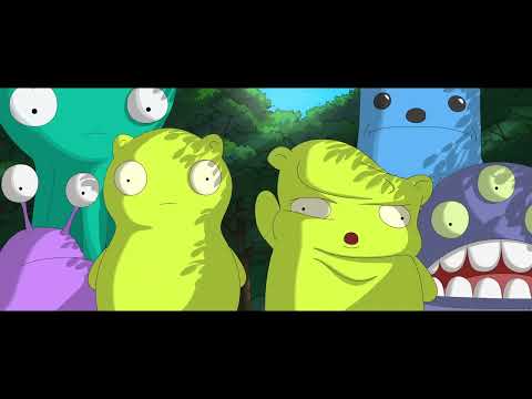 The Bob’s Burgers Movie official trailer frame with the Belcher family posing in front of the restaurant