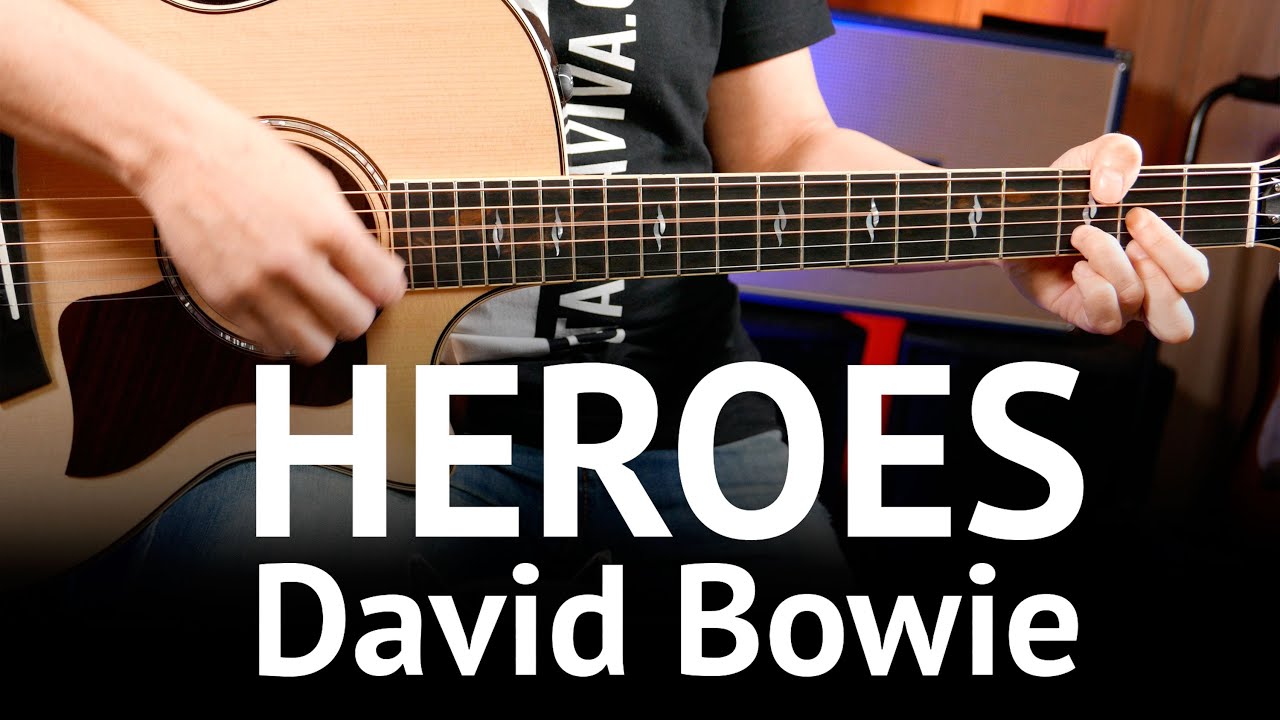 Heroes - David Bowie Guitar chords cover on guitar ( How to play )