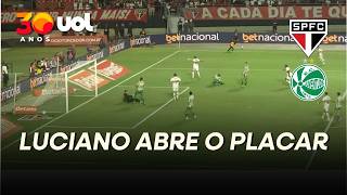 GOL DO SÃO PAULO! ARTUR FAZ BOA JOGADA E CRUZA PARA LUCIANO PARA ABRIR O PLACAR