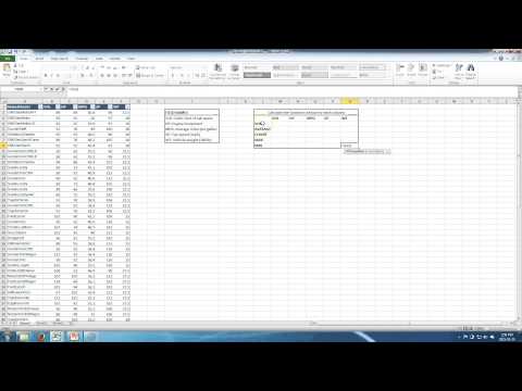 Working with mathematical functions in excel