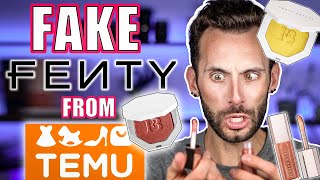 Testing FAKE Fenty Beauty From TEMU!? | Highlighters + Gloss Bomb