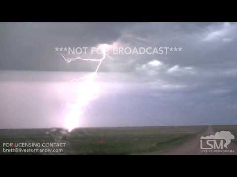 5 25 17 Oakley, KS Lightning Strikes With Slow Motion Captures