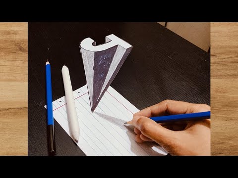 Easy 3D Drawing || How to create Letter J & R Step by Step 👇