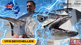 Jigging and Popping for GT and Dogtooth Tunas - Catamaran Fishing Trip Seychelles YFS
