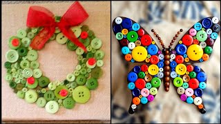 🌲👌Creative Button Crafts That Wow | Beautiful DIY Art & Handmade Home Decor Ideas🌲👌#fyp 