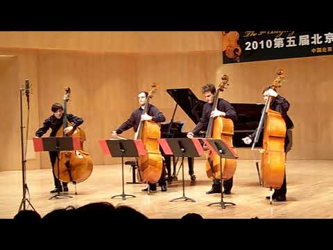 Mozart Piano Concerto No.21 Mov.3 Bassiona Amorosa Double Bass Quartet Beijing Concert 2010