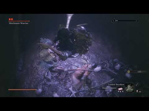 Sekiro Abandoned Dungeon Shichimen Warrior stealth deathblow (no damage strategy)