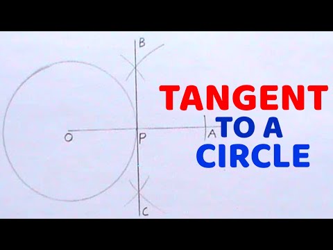 HOW TO CONSTRUCT A TANGENT TO A CIRCLE AT A GIVEN POINT ON THE CIRCUMFERENCE || Technical drawing