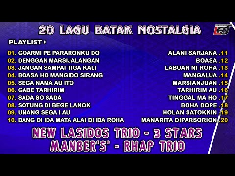 Kompilasi Lagu Batak Nostalgia - New Lasidos Trio, 3 Stars, Manber's', Rhap Trio || Lagu Batak Lawas