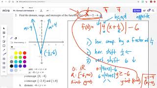 Algebra 2 | Unit 3 - Absolute Value Functions | Test Review (1-5)