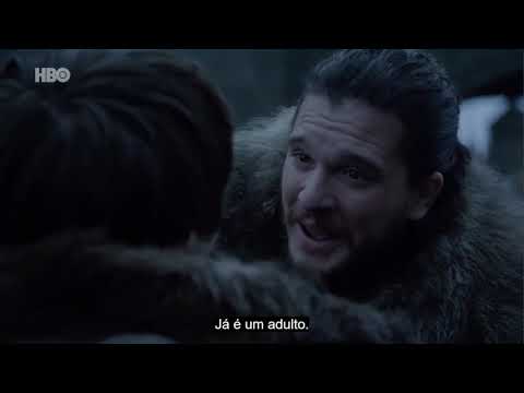 Jon Snow reencontra Bran Stark - Game of Thrones 8ª Temporada.