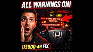 Honda U3000-49 Fix ACC LKAS Collision Mitigation Brake System Warning Pilot MDX Odyssey Civic Part 2