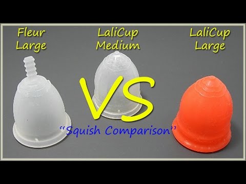 Fleur Lg vs LaliCup Med & LG "Squish" - Menstrual Cups