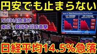 163円台の歴史的円安でも止まらなかった日経平均14 5%急落。NVIDIA急落が太平洋を越えて東京・韓国を直撃した世界同時ショックの真相！