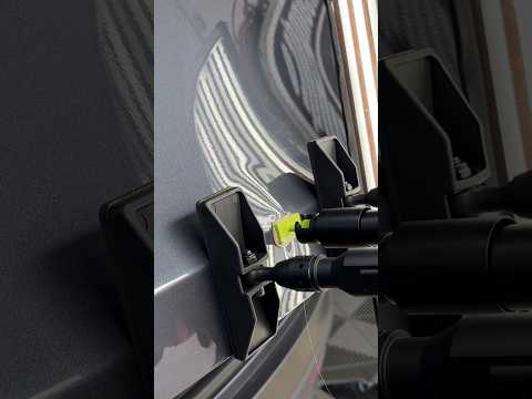 Glue Pulling Tesla Body Line Dent Repair  #paintlessdentrepair