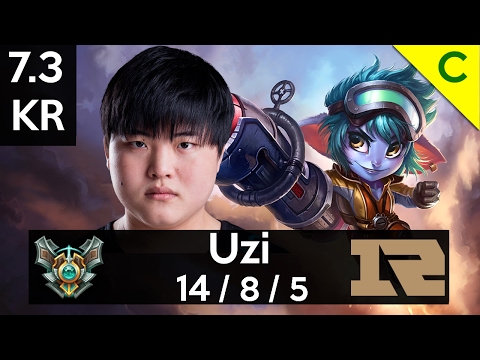 7.3 Gameplay - RNG Uzi (Tristana) 14-8-5 Lethality + Botrk Build Tristana